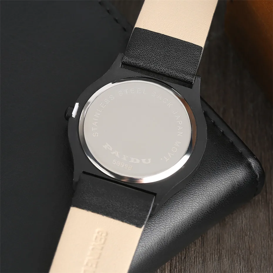Fashion Mens Watch Leather Analog Quartz Sport Wristwatch Creative Cool Blue Ocean Steel Clock Relogio Masculino Spiral Turntable Swirl Hour Clock Female (12)