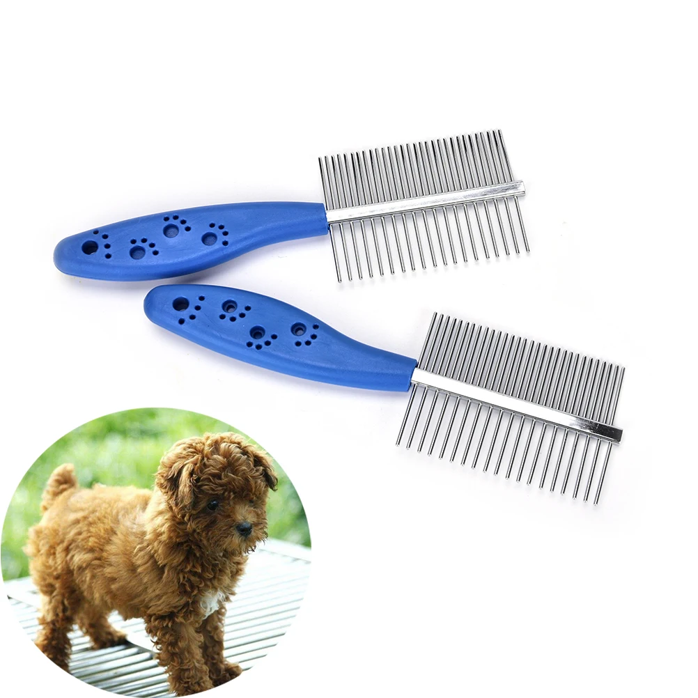 Stainless Steel Pet Dog Cat Combs Long Thick Hair Fur Shedding Remove