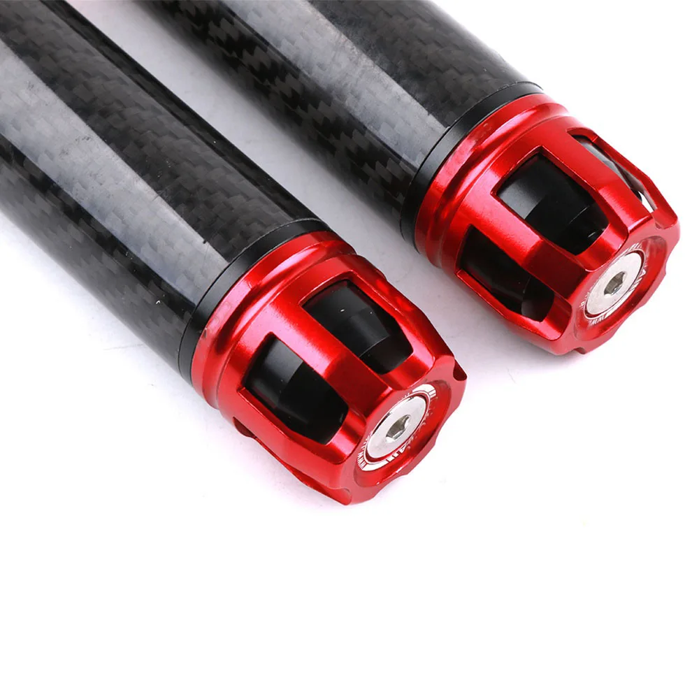 For Kawasaki ER6N Ninja 650 Z650 Xmax300 Tmax530 500 Universal Motorcycle Moto 22MM Carbon Fiber Handlebar Rubber Gel Hand Grips (13)