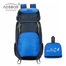 Aosbos Outdoor Folding Climbing Backpack Men Women Lightweight Rucksack Waterproof Sports Backpacks Camping Hiking Bag 6 Colors