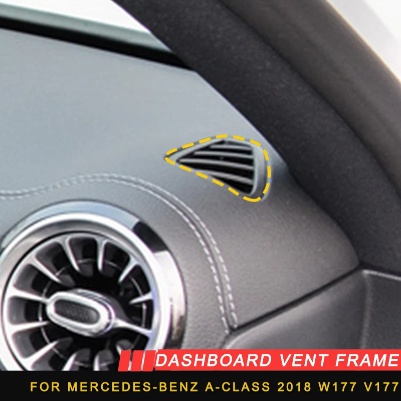 

For Mercedes-Benz A-Class 2018 W177 V177 Auto Car Dashboard Vent Frame Trim Sticker Cover Accessories