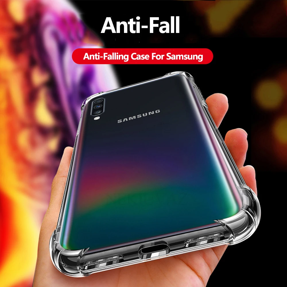 

Case For Samsung S10 Plus Case Silicone Anti-Fall Soft Clear Coque Case For Samsung Galaxy A50/A70/A40/A30/m20