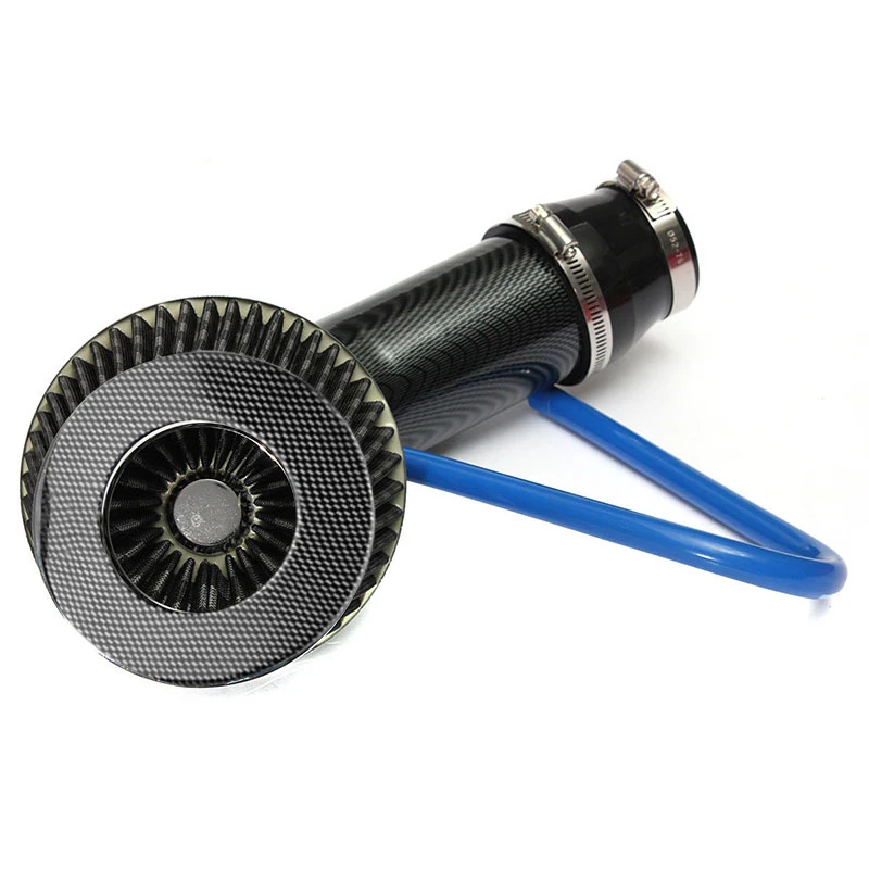 Mayitr 3 inch 76mm Universal Car Racing Cold Air Intake Filter System Aluminum Pipe Power Flow Hose Kit