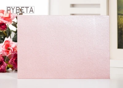 50 шт.-250gsm жемчуг Бумага конверт 19,5x13,5 см подарочные карты, конверты для Одежда для свадьбы, дня рождения Приглашения - Цвет: Розовый