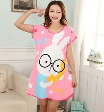 font b Nightgown b font Nightwear Loose rabbi tWomen DresNightdress sleepwear leisurewear sleepdress women font