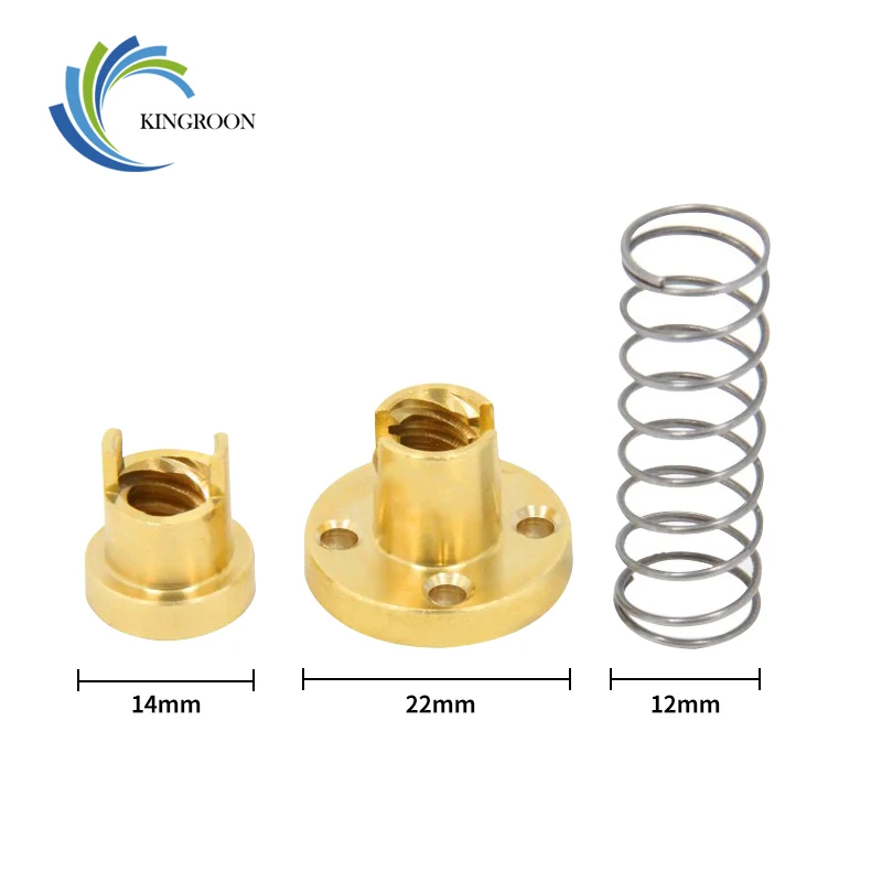 KINGROON T8 анти люфт подпружиненный гайка устранение зазора гайка для 8 мм Acme резьбовой стержень свинцовые винты DIY 3d принтер части 2
