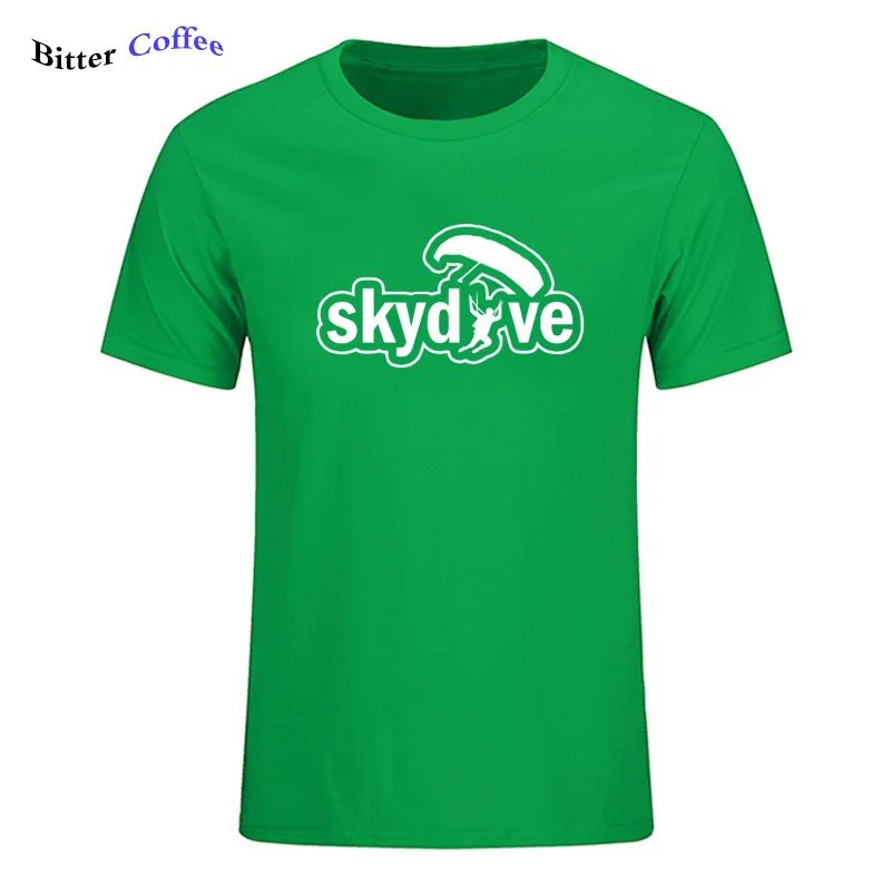 Горький кофе skydive Забавный принт хлопок футболки мужские Новое поступление Летний стиль короткий рукав мужская футболка плюс размер - Цвет: 11