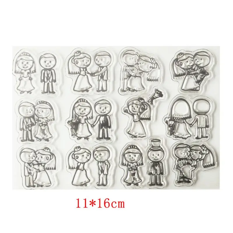 

Bridegroom Bride Silicone Clear Seal Stamp DIY Scrapbooking Embossing Photo Album Decorative Paper Card Craft Art Handmade Gift