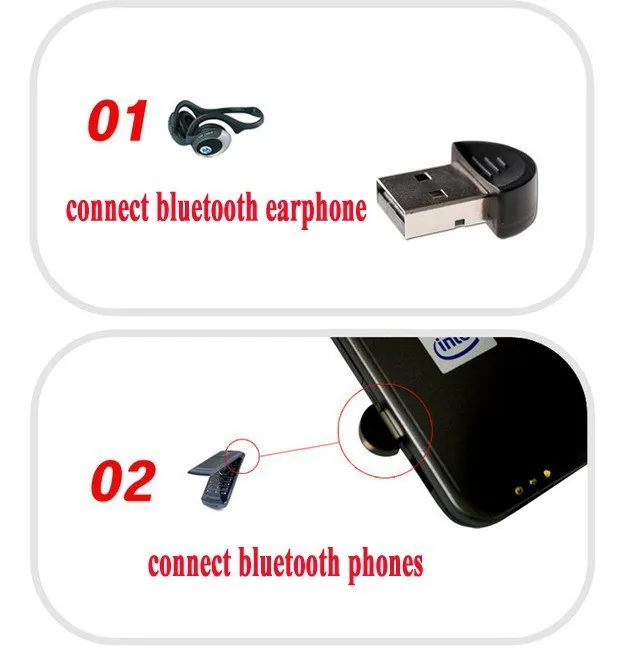 Bluetooth USB 2,0 адаптер маленький bluetooth USB приемник адаптер V2.0 EDR USB ключ 100 м для ПК ноутбука