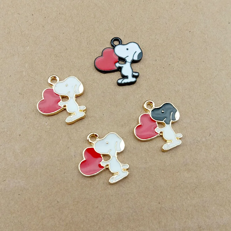 

10pcs/pack DIY Lovely Dog Pendant Jewelry Findings Gold Color Charms Handmade Necklace Girls Kids Accessory YZ197