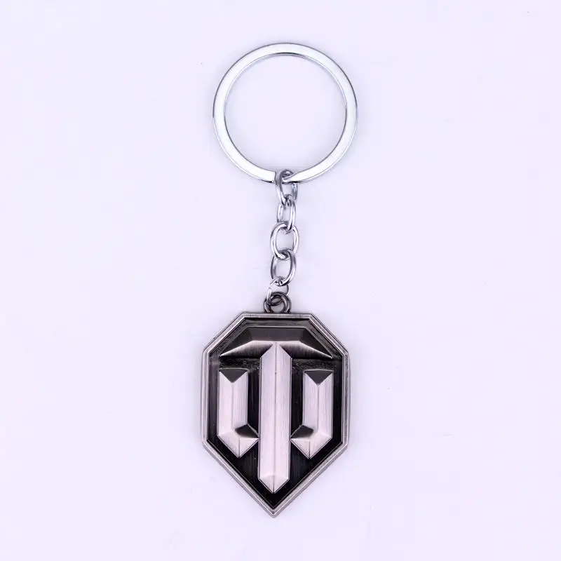 

Hot Game World of Tanks Keychain High Quality Pendant Key Chains Men Women Bag Car Keyring Accessories