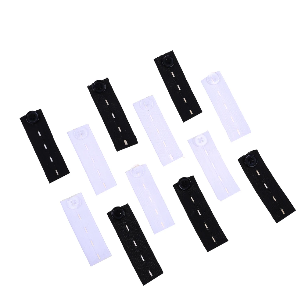 

New Arrivals 6pcs Buttonhole Stretch Waist Extension Buckle Elastic Band Unisex Tight Trousers Jeans Skirts Garment Accessories