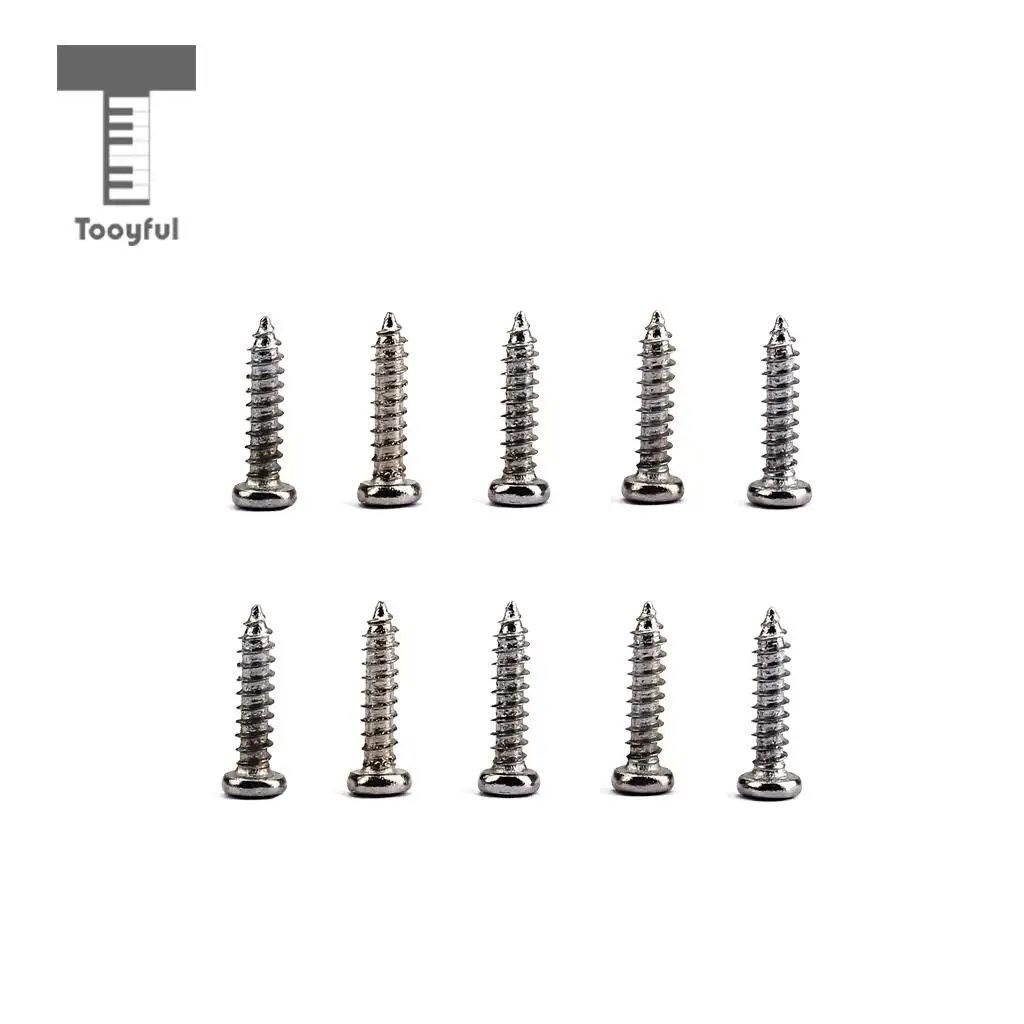 Tooyful 100 Pieces Iron Tuning Peg Tuner Mounting Screws for Guitar Bass Ukulele Mandolin Universal Parts 11 x 2.2mm