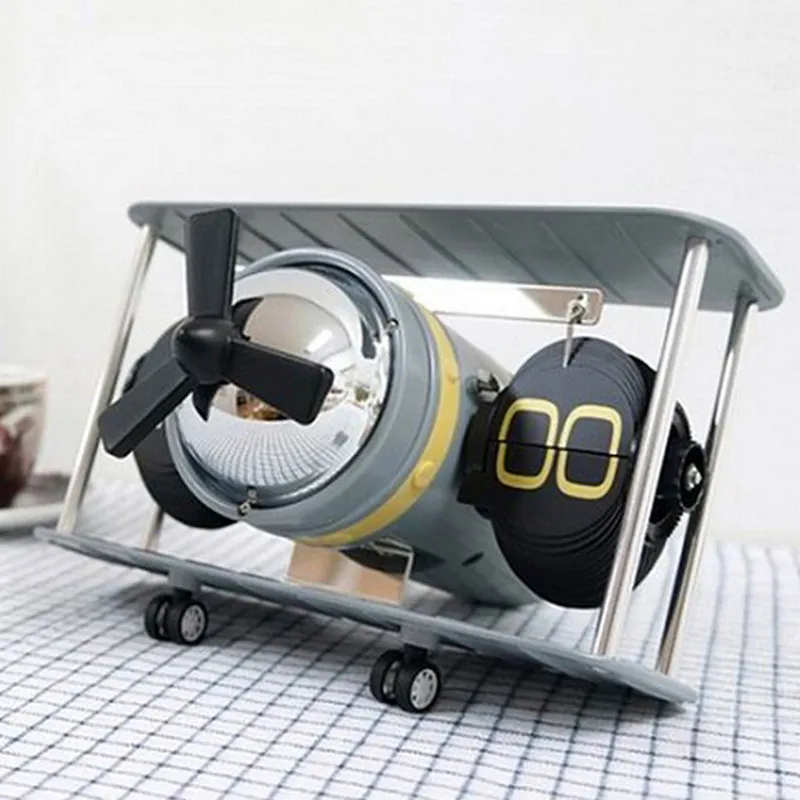 

Desk Table Down Page Internal Gear Operated Clock New 2018 Retro Airplane Propellor Airscrew Retro Auto Balance Flip Clock