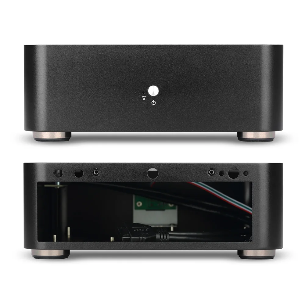 Алюминиевый мини Чехол для HTPC RGeek черный серебристый чехол ITX компьютерный