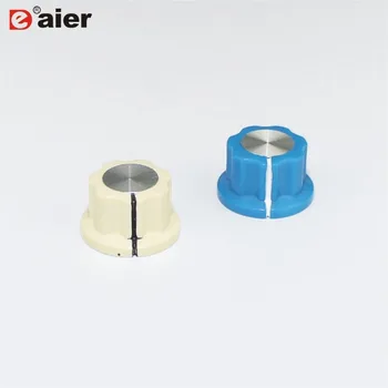 

100PCS MF-A01P colorful guitar fluted plastic volume knob with aluminum cap