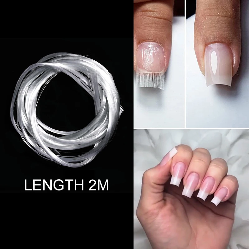 Fiberglass Nails Silk Fiber for Nail Extension Fibernails Builder Form Acrylic Tips Salon 2m | Красота и здоровье