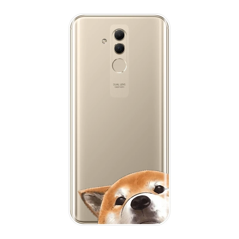 Симпатичный чехол для Huawei Mate 9 10 20 Pro с изображением Сиба ину собаки мягкий