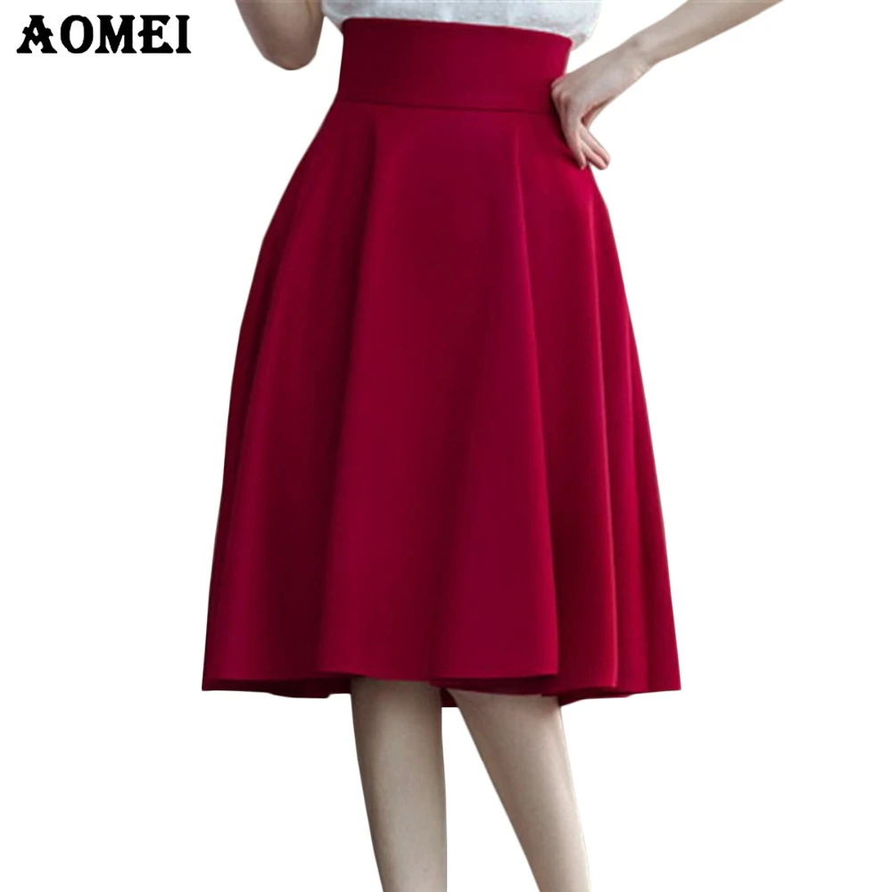 Falda acampanada de cintura alta para mujer falda elegante plisada Falda acampanada de cintura alta para mujer falda elegante plisada