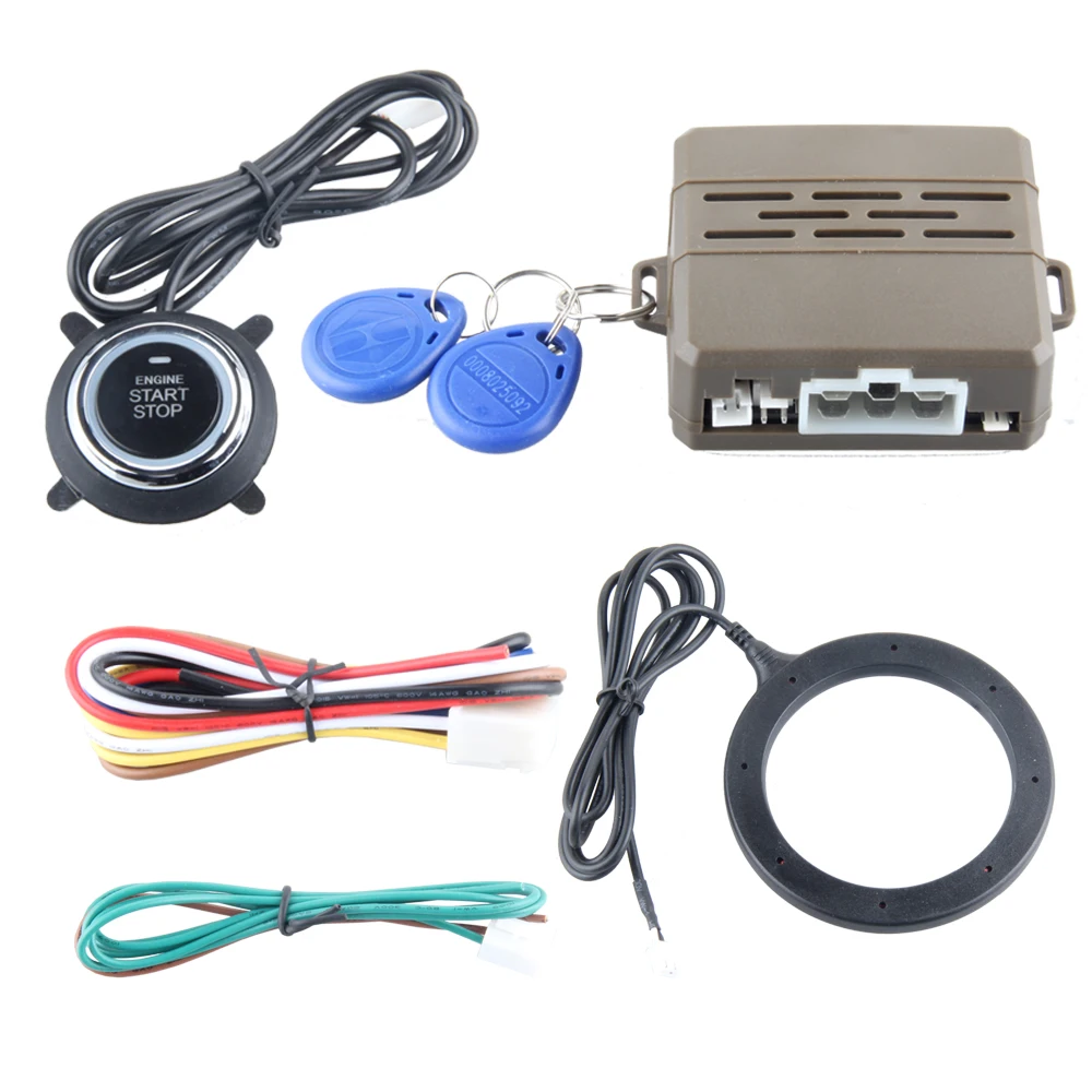 Moteur De Voiture Push Start Bouton RFID Système D'alarme De Voiture