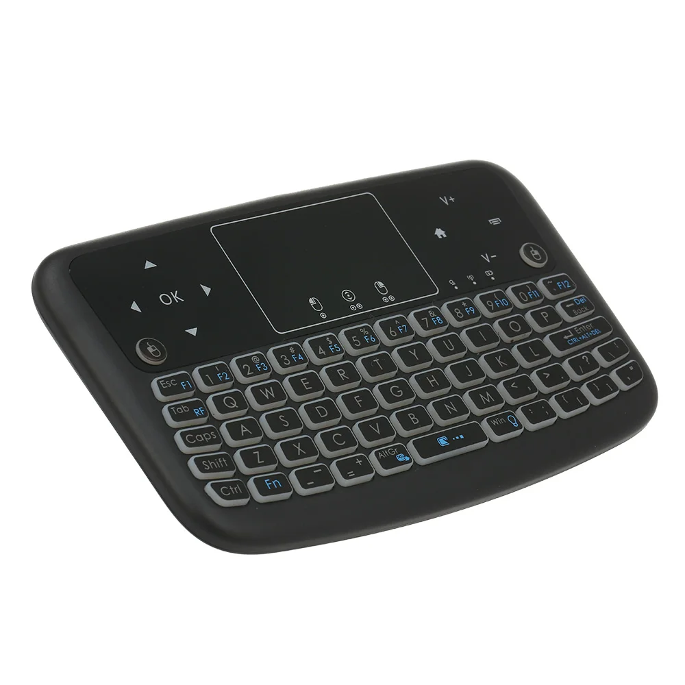 Беспроводная мини-клавиатура с дистанционным управлением, 2,4G, подсветка, Воздушная мышь, тачпад, клавиатура для Android tv Box Smart tv PC для PS3
