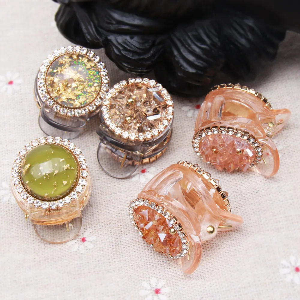 

Hair Accessories Crystal Rhinestones Hair Claw Girls Hairpins Chic Hair Crab Hair Clips For Women Tiny Cute Barrettes