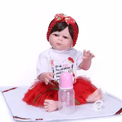 Bebes reborn NPK кукла 20 "50 см полный Силиконовый reborn baby doll игрушки для ребенка подарок прекрасная девочка принцесса новорожденная кукла