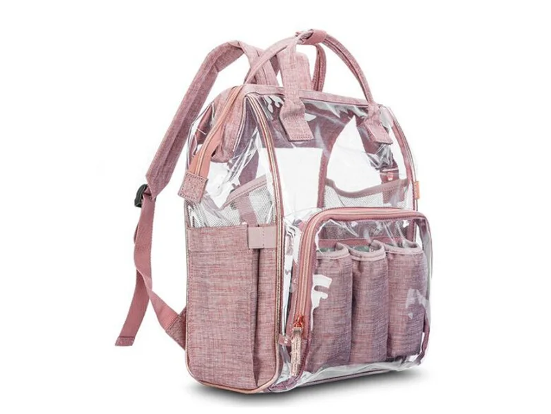 MOTOHOOD Детская сумка для подгузников, Большая вместительная сумка для подгузников, дорожный рюкзак для кормления, сумка для ухода за ребенком, Прозрачная женская сумка