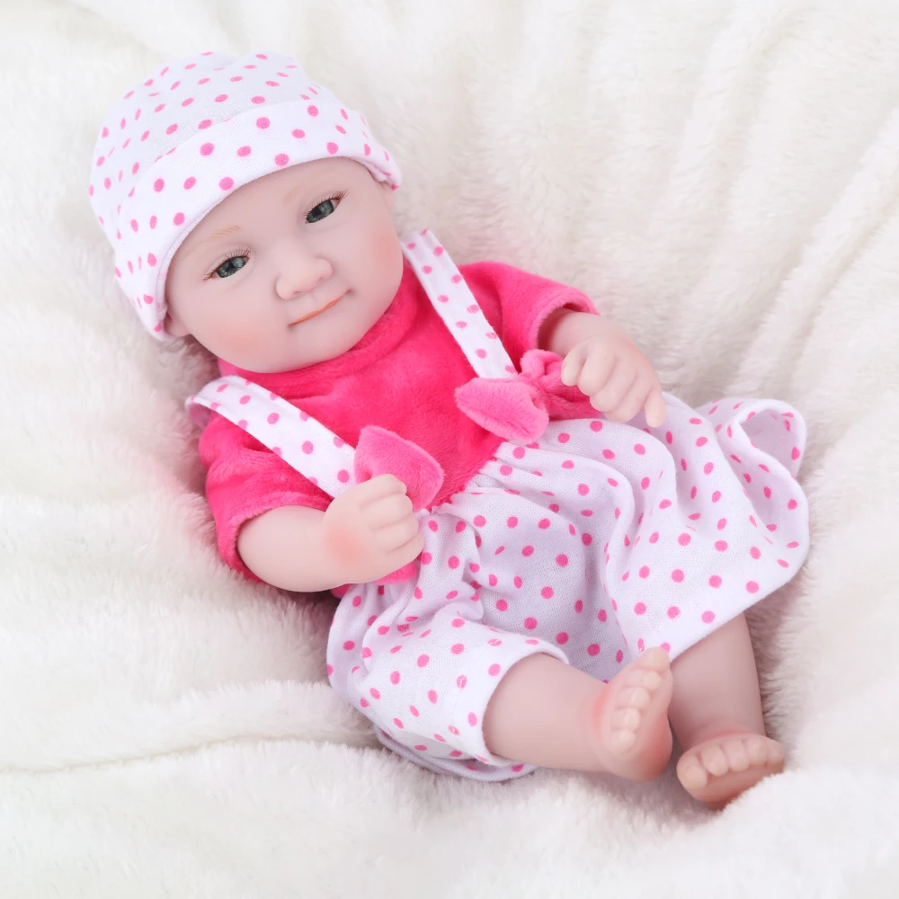 10 дюймов 25 см полный Силиконовый Reborn Baby Doll мини реалистичные настоящие Детские