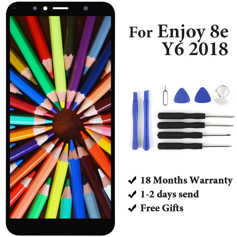 5 7 'для Enjoy 8E Y6 2018 ЖК-дисплей с сенсорным экраном в сборе замена ATU-LX1 ATU-L21 LCD |