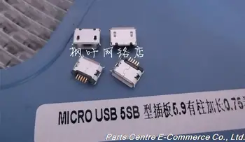 

20 pcs Micro 5pin Micro usb connector type B connector for repair mobile Phone / Tablet PC / MP3 , Distance 5.9,Long needles