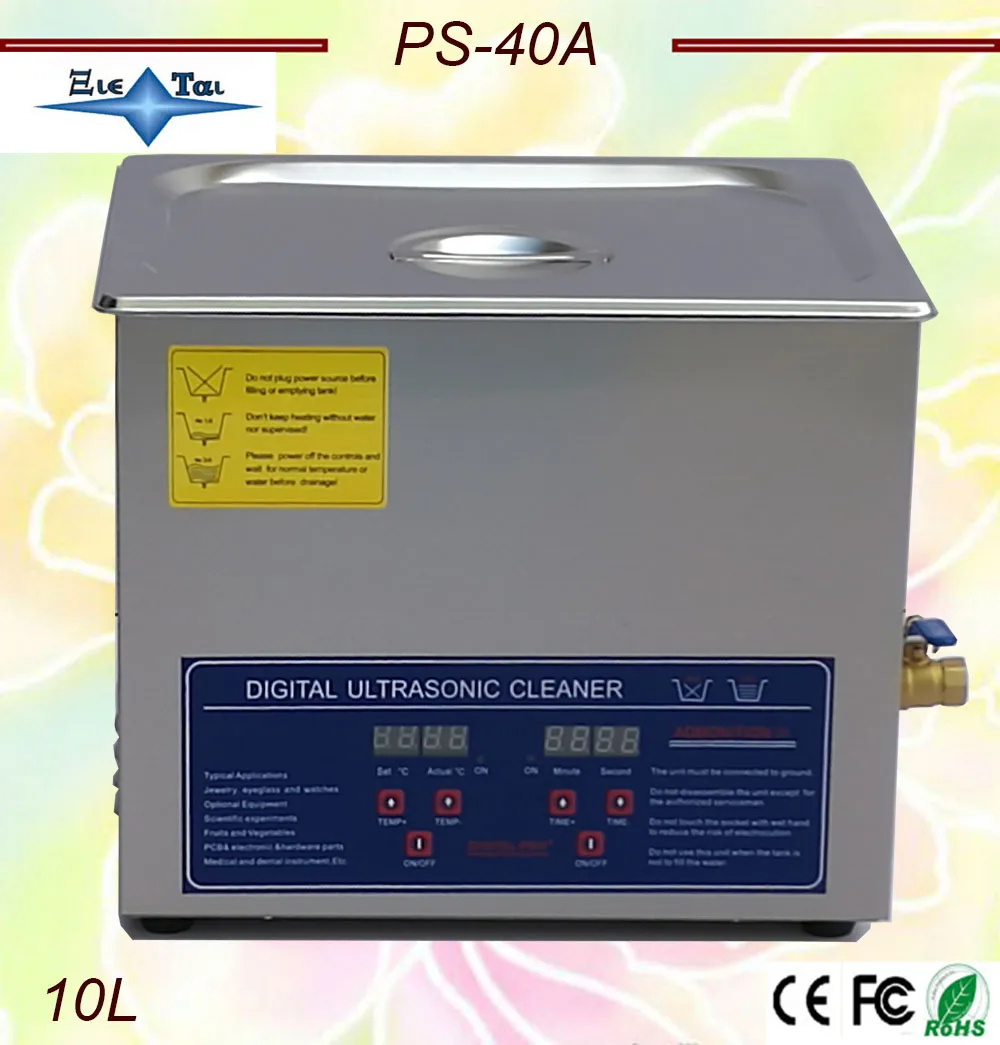 Goede Gratis Verzending Rusland Magazijn In Voorraad AC110 220 Digitale Ultrasone Reiniger 10L 240W PS 40A Timer En Verwarming Hardware onderdelen