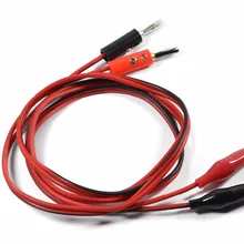 2 х Аллигатор в банан кабель