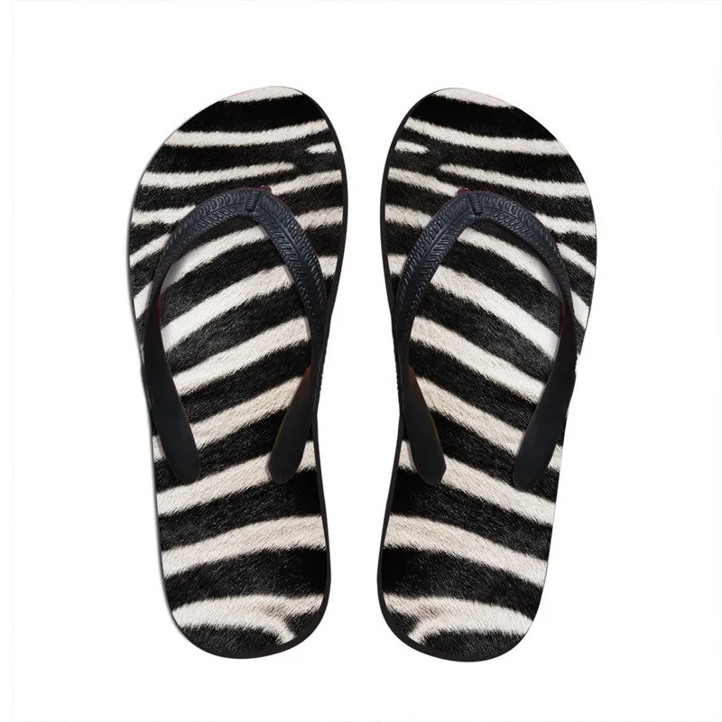 zebra print flip flops