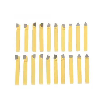 

20Pcs 3/8'' Lathe Tools Carbide Tipped Welding Milling Cutting Turning Tool Set High Hardnes