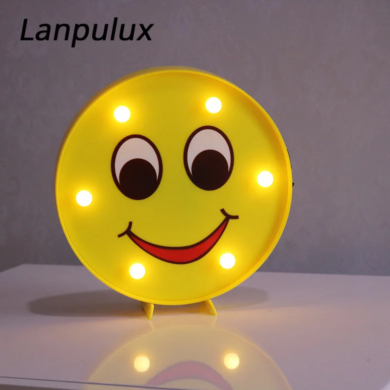 Lanpulux креативное 3D выражение лица лампы чат улыбка Обои для рабочего стола Девушка Спальня Свадебная вечеринка Декор ночные светильники Luminaria