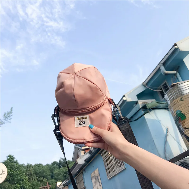 Menghuo New Hot Model Hat Shape Women Nylon Crossbody Bag Cute Handbags Shoulder Bags Creative Lady Messenger Cross body BagsIMG_2448