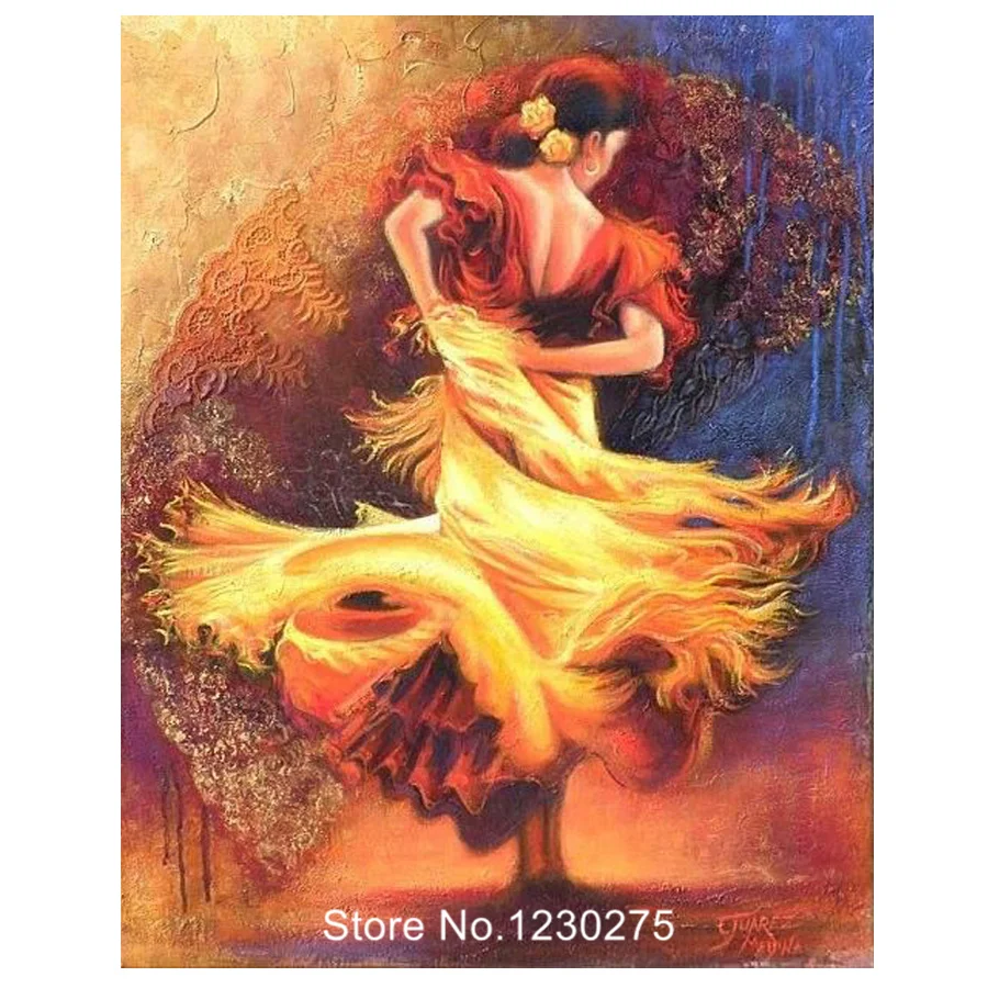 

Beautiful Dancer Diamond Painting Cross Stitch Diy 5D Square Full Diamond Embroidery Kits Mosaic Needlework Home Decor BG228