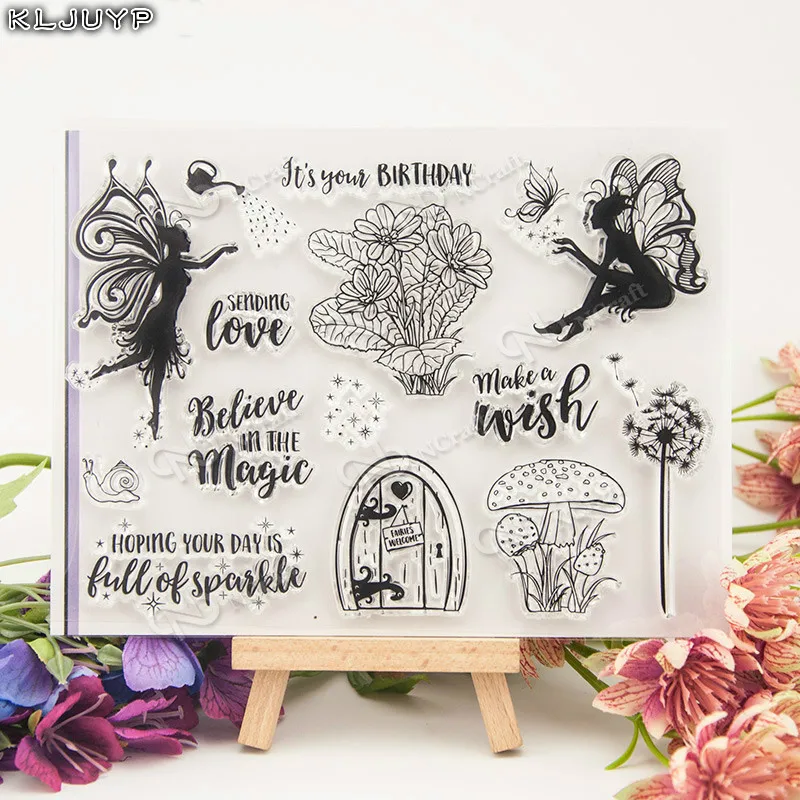 

KLJUYP Fairy Transparent Clear Silicone Stamp/Seal for DIY scrapbooking/photo album Decorative clear stamp sheets