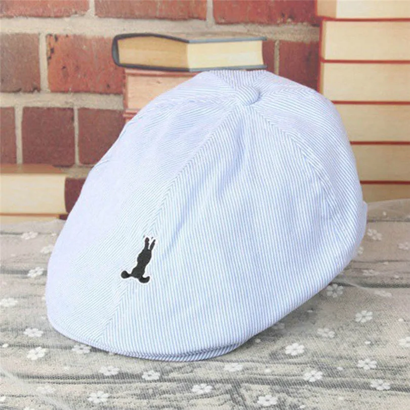 The new Kids Baby Boy Girl Cotton Stripe Beret Cap Newsboy Casquette Baseball Hat fashion cute design (10)
