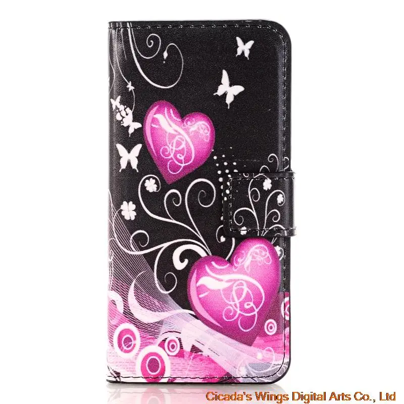 Для apple iphone 8 7 6 6 S Plus X XS MAX XR 5s SE 5 pu кожаный чехол для телефона с бабочками Fly Flower Painted flip Wallet слоты для карт