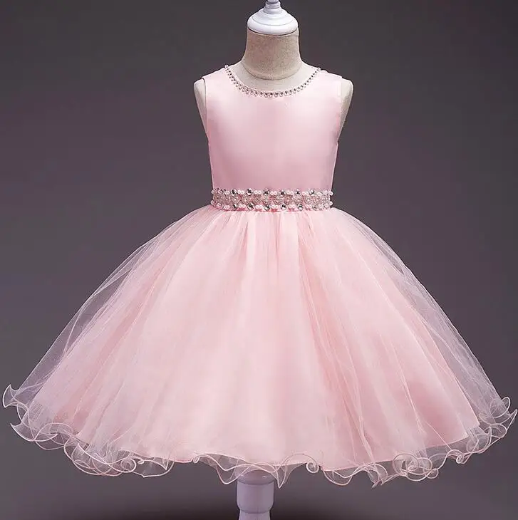 Luxury Baby Girls Formal Dress Brand Floral Kids Lace Princess Dress