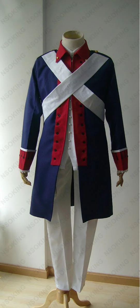 Details about   Axis Powers APH Revolutionary War Uniform Cosplay Costume C