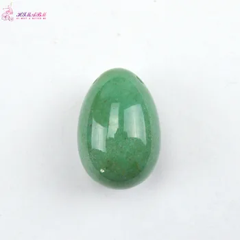 

HIMABM 40*30mm Natural Green Aventurine jade egg for kegel exercise pelvic floor muscles vaginal exercise yoni egg ben wa ball