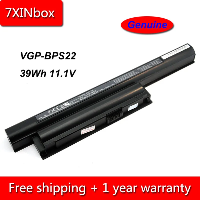 

7XINbox 39Wh 11.1V Genuine VGP-BPS22 VGP-BPL22 VGP-BPS22A VGP-BPS22/A Laptop Battery For Sony VAIO VPC-EA1 EA18 EA16 EA31 PCG
