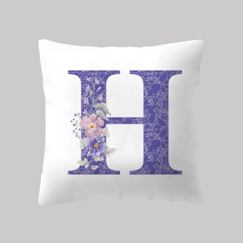Boniu 26 буквы английского алфавита наволочка для дивана декоративный цветок для Дома Наволочка спальня для дома или офиса, декоративные - Цвет: PC002-H