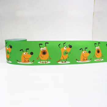 

50yards 7/8" 1" 1.5" 2" 3" 22mm 25mm 38mm 50mm 75mm cute dog printed grosgrain ribbon for headband hair bow hair tie