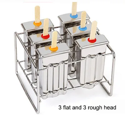 Нержавеющая сталь формы для мороженого держатель для леденцов палочки для мороженого держатель для мороженого - Цвет: flat and rough headA