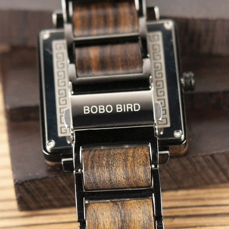 BOBO BIRD Men Watch relogio masculino Classic Wood Metal Wristwatch Creative Fashion Design Quartz Watches Handsome Gift C-R14