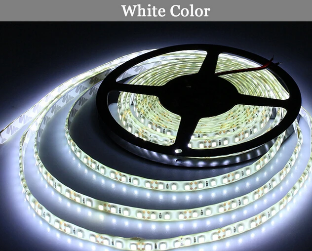 Светодиодная лента 2835 белый DC12V 5 м 60led = 1 300led метров рулон 3led ножничный гибкий клей